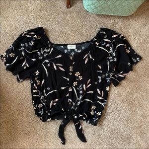 Free Kisses floral crop top - Mexico